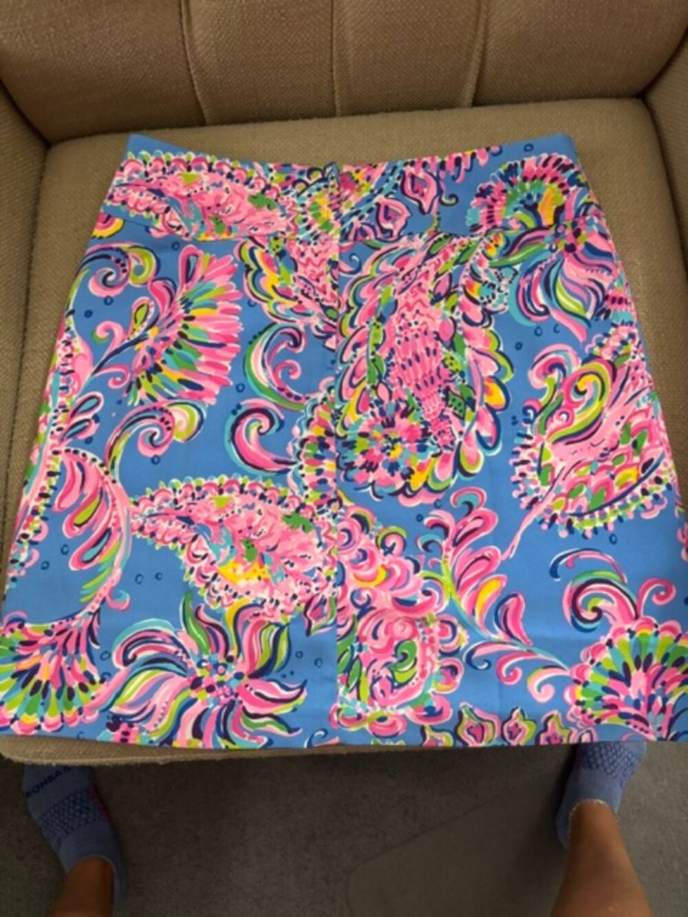 Lilly Pulitzer pink & blue paisley skort - size 4